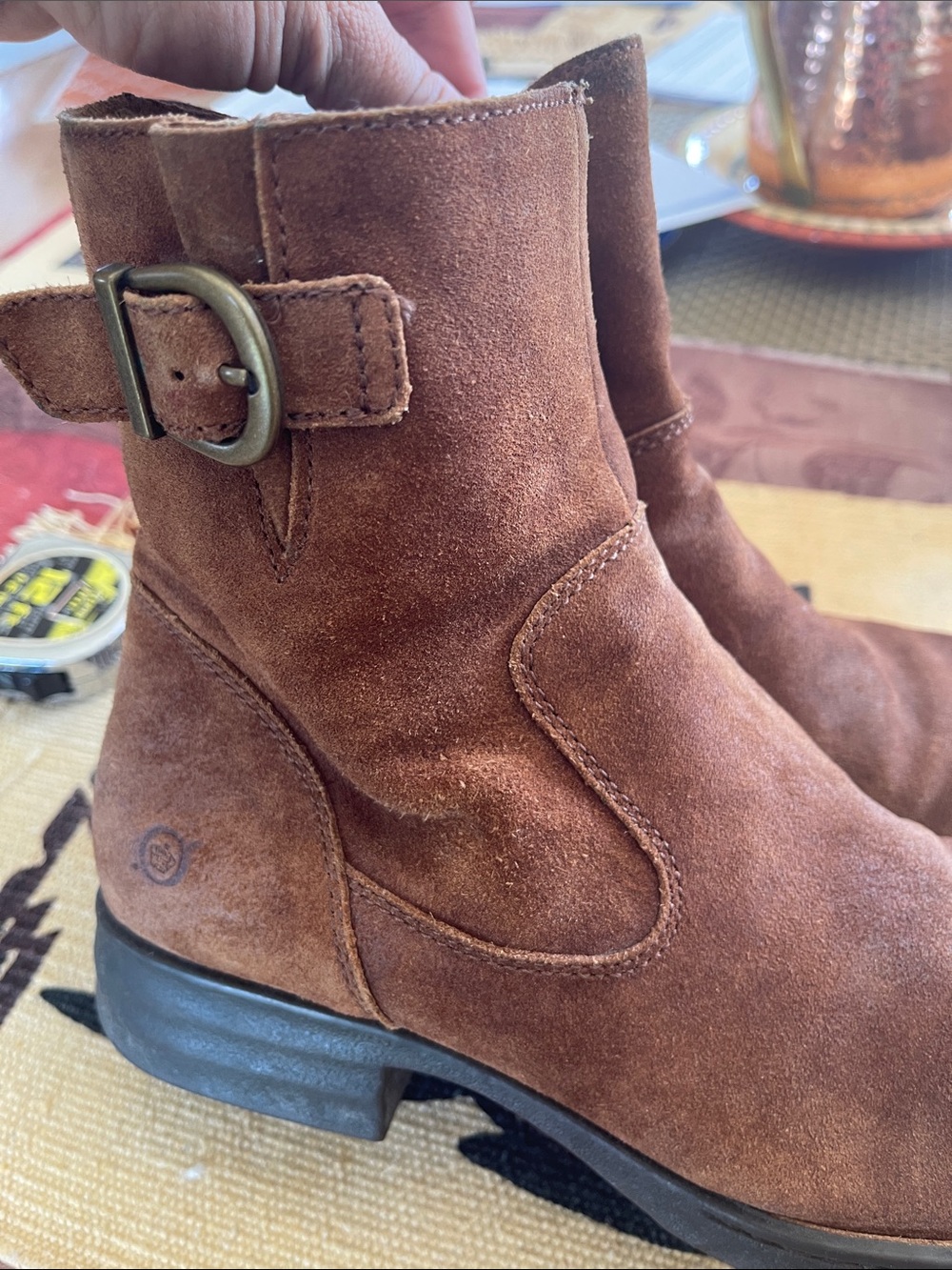 Born Brown Suede Ankle Boots - Picture 13 of 14